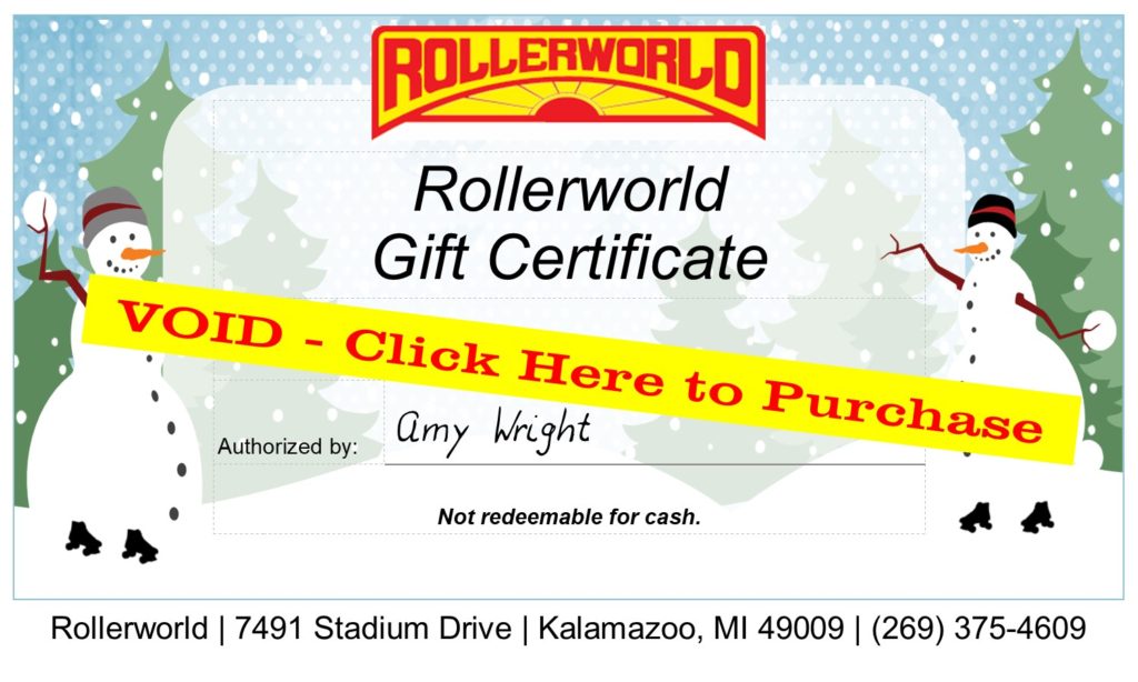Square Gift Certificate - Christmas VOID