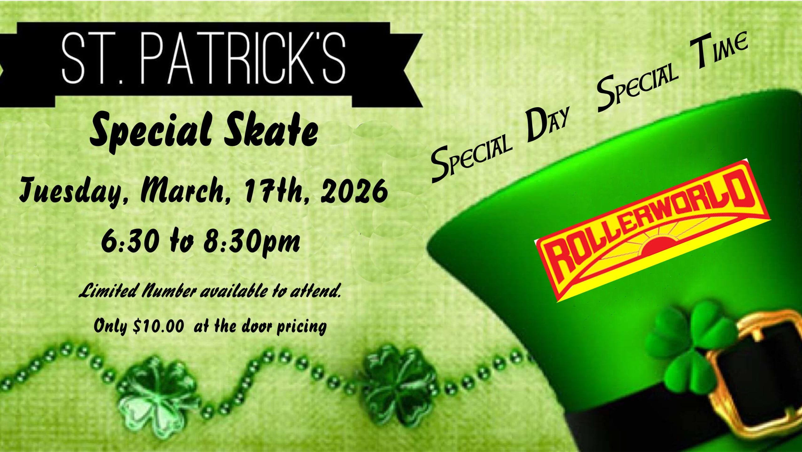 2026 St Patricks Skate Banner