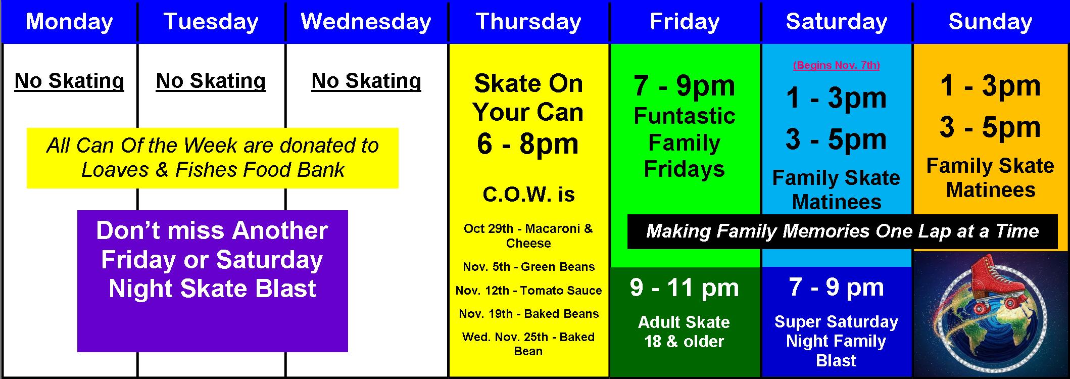 2026 - November Calendar One Week End FB