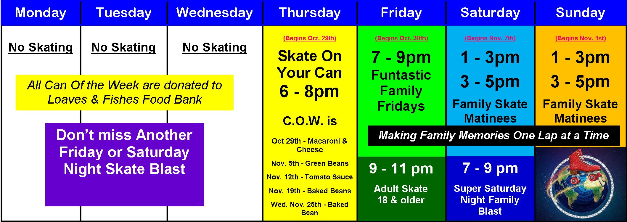 2026 - November Calendar One Week End FB